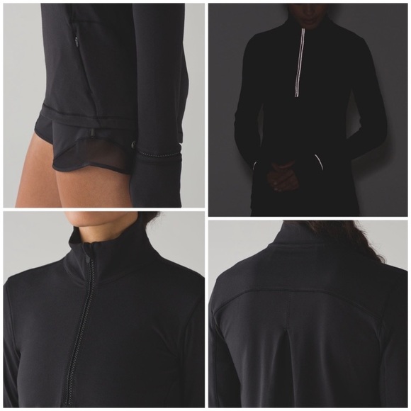 Lululemon Outrun 1/2 Zip Sz 8 In Black - Picture 3 of 8